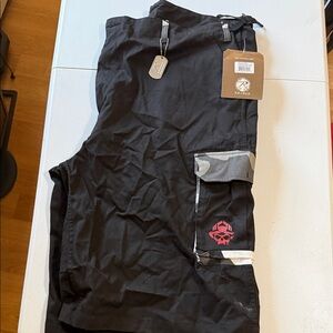 Rothco Black Tactical Shorts with Red Logo